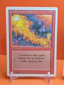 🔥 (4) 1994 Magic The Gathering RED ELEMENTAL BLAST REVISED 3RD EDITION PLAYED 3 - Image 2