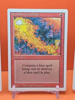 🔥 (4) 1994 Magic The Gathering RED ELEMENTAL BLAST REVISED 3RD EDITION PLAYED 3 - Image 4
