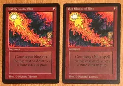 Lot of 2 BETA Red Elemental Blast - Lightly Played Magic the Gathering cards MTG - Image 1