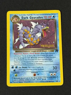 Dark Gyarados # 82 Holo Team Rocket Vintage Prerelease Promo Pokemon WOTC - Image 1