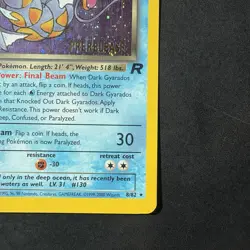 Pokemon Vintage Dark Gyarados #8/82 Holo Team Rocket Prerelease Promo WOTC - Image 4