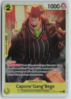 One Piece TCG Capone"Gang"Bege SR OP11-101 A Fist of Divine Speed English - Image 1