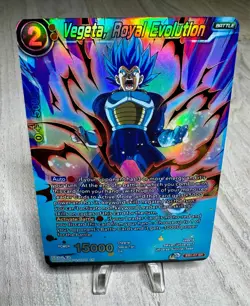 Vegeta Royal Evolution EB1-07 SR FOIL Gold Stamp Dragon Ball Super Card Game NM - Image 1