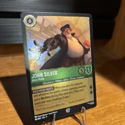 FOIL Disney Lorcana Fabled - John Silver - Alien Pirate - 89/204 Legendary FOIL - Image 2