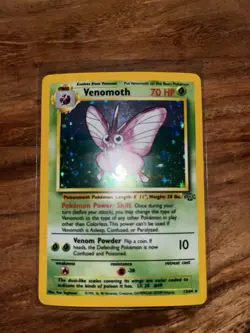 NM Pokemon TCG Venomoth Holo Unlimited Rare Card 13/64 Jungle Base Set - Image 2