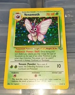 VENOMOTH 13/64 Jungle Holo Rare Unlimited Pokemon Card Vintage NM Unplayed 1999 - Image 2