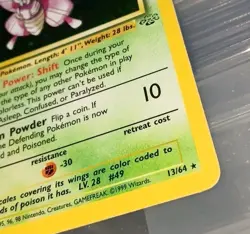 VENOMOTH 13/64 Jungle Holo Rare Unlimited Pokemon Card Vintage NM Unplayed 1999 - Image 5