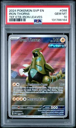 Pokemon TCG Iron Thorns SVP 098 Temporal Forces ETB Black Star Promo - PSA 10 - Image 1