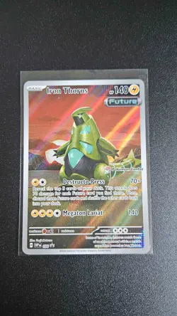 Pokemon TCG - Iron Thorns SVP 098 - Pokemon Center Stamped - Temporal Forces - Image 1