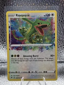 Pokemon TCG Rayquaza Vivid Voltage Holo Card 138/185 Rare, Near Mint Condition - Image 1