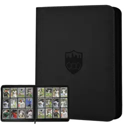 Trading Card Binder 12 Pocket PU Cover Card Binder for 720 Cards Premium Trad - Image 1
