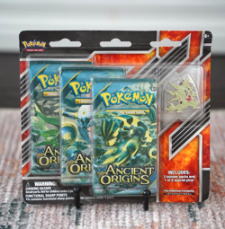 Pokemon TCG XY Ancient Origins 3 Booster Pack Blister Tyranitar Pin Art SEALED - Image 1