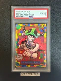 PSA 10 Luffy P-110 Premium Card Collection ONE PIECE DAY 25 Japanese 2025 - Image 1