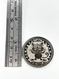 Meowth Pokemon Battle Coin Silver Japanese Very Rare Nintendo Collection - Image 2