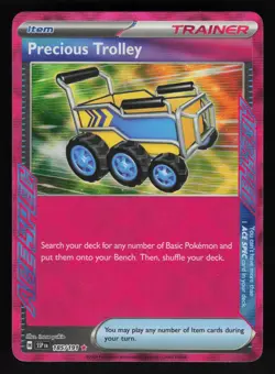 Precious Trolley 185/191 SV08: Surging Sparks ACE SPEC Rare Pokemon TCG Card NM - Image 1