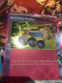 Precious Trolley 185/191 Pokemon Card Surging Sparks NM Ace Spec - Image 2