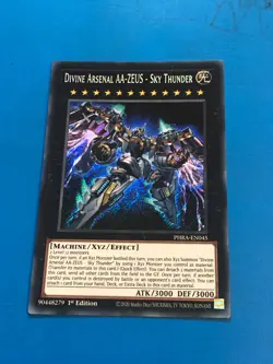 YUGIOH Secret Rare Divine Arsenal AA-ZEUS - Sky Thunder PHRA-EN045 1st Edition - Image 1