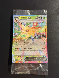 Pokemon TCG Leafeon ex 006/131 Prismatic Evolutions Stamped Promo SEALED - Image 1