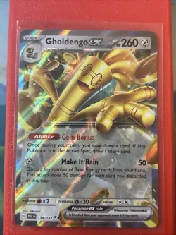 Pokemon TCG Paradox Rift Gholdengo EX Holo Double Rare Card 139/182 SV04 - Image 1
