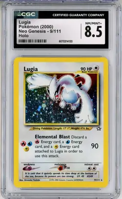 CGC NM/MINT+ 8.5 Pokemon Trading Card Game Lugia 9/111 Neo Genesis Holo (2000) - Image 1