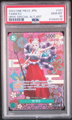 Special Alternate Art Yamato One Piece 2023 OP05 Japanese SP OP01-121 SEC PSA 10 - Image 1