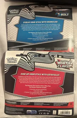 Pokemon Black Bolt and White Flare 3 Pack Tech Sticker Collection Set of 2! New! - Image 2