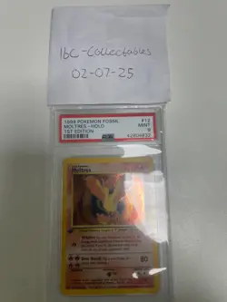 1999 POKEMON FOSSIL MOLTRES - HOLO 1ST EDITION 12/62 MINT PSA 9 WOTC - Image 1
