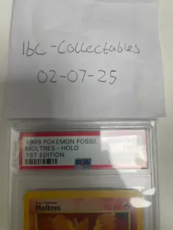 1999 POKEMON FOSSIL MOLTRES - HOLO 1ST EDITION 12/62 MINT PSA 9 WOTC - Image 2