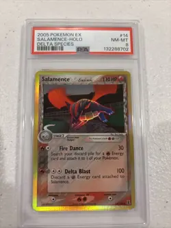 2005 POKEMON EX DELTA SPECIES #14 SALAMENCE-HOLO PSA 8 - Image 1