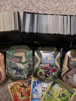 Pokemon TCG Bulk Lot w/ Collector Tins & Storage Boxes - 1,000+ Cards - Image 4
