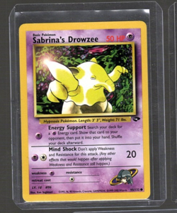 1995 96, 98 Pokemon Basic Gym Challenge Card # Sabrina's Drowzee - Image 1