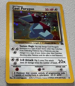 Cool Porygon Black Star Promo #15 Pokemon TCG Vintage Holo Card - Image 2