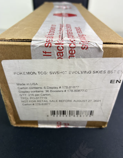 Pokemon TCG Evolving Skies Sealed Booster Box Case (Sealed - 1st Print Run) - Image 1