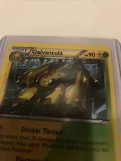 Pokemon TCG Galvantula Steam Siege 42/114 Regular Rare Near Mint OC Miscut Error - Image 3