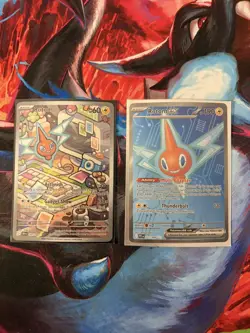 Pokemon Rotom Full Art Lot of 2 Cards - NM - Destined Rivals - Phantasmal Flames - Image 1