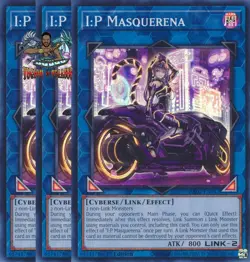Yugioh! 3x I:P Masquerena Alternate Art RA02-EN042 Ultra Rare 1st Ed NM - Image 1