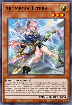Yugioh DUAD-EN011 - Artmage Litera - Super Rare - Image 1