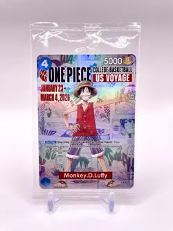 One Piece Monkey D. Luffy US Voyage College Basketball Promo Card *See Pictures* - Image 1