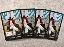 ONE PIECE THE AZURE SEA'S SEVEN DON!! CARD DRACULE MIHAWK (PLAYSET OF 4) OP14 - Image 1