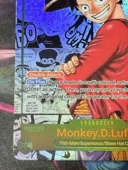 *PROXY* One Piece OP13-118 Monkey.D.Luffy Character SEC Manga Alt Art Near Mint - Image 5