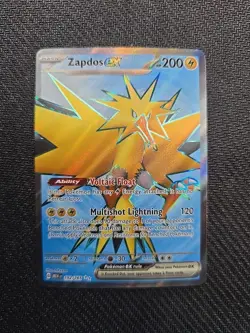 Pokemon TCG Zapdos EX 192/165 Scarlet & Violet Holo Card Near Mint Condition - Image 1