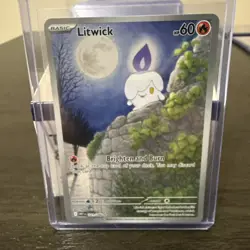 Pokemon TCG 2025 Litwick 101/086 White Flare Holo Illustration Rare NM - Image 1