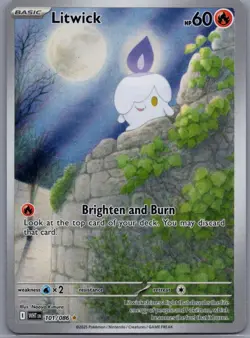 Litwick 101/086 - Pokemon TCG White Flare Illustration Rare NM - Image 1