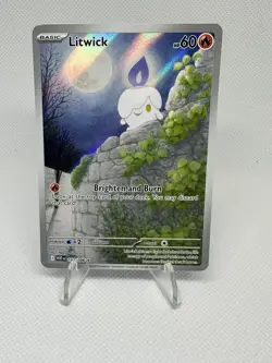 Pokemon TCG Litwick 101/086 White Flare Illustration Rare Holo - Pack Fresh NM - Image 1