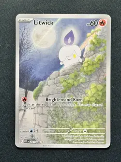 Pokemon TCG: Litwick 101/086 SV11W: White Flare Holo Illustration Rare MINT/NM - Image 1