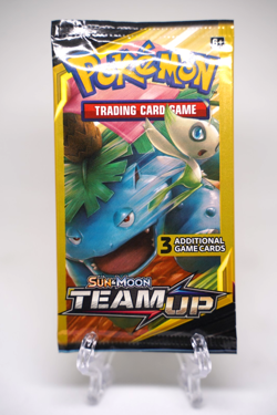 Pokemon TCG Team Up Mini Booster Pack 3 Card Venusaur Celebi Art Factory Sealed - Image 1