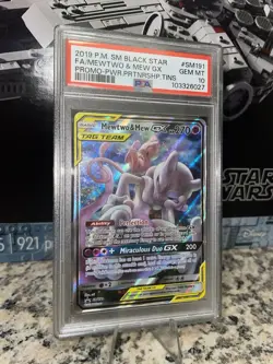 Mewtwo & Mew GX Tag Team SM191 Pokemon Black Star Promo - PSA 10 Gem Mint - Image 3