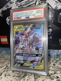Mewtwo & Mew GX Tag Team SM191 Pokemon Black Star Promo - PSA 10 Gem Mint - Image 4