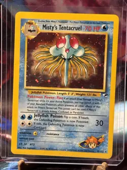 Misty's Tentacruel 10/132 WOTC Gym Heroes Unlimited Rare Holo Pokemon Card LP - Image 1