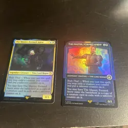 MTG Doctor Who The Master, Formed Anew Foil (x2: 1 Showcase) In Hand - Image 1